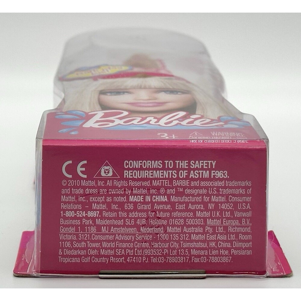 2010 Mattel Barbie T7184 Bath Play Fun Pink Bathing Swimsuit Bikini 12" Doll - Picture 5 of 6